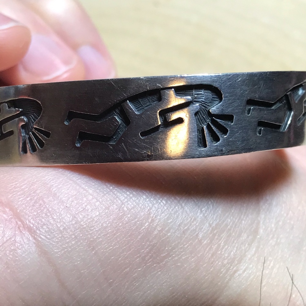 Beautiful Native Sterling Cuff - image 3